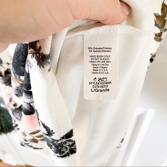 nwt pinkblush | white floral fitted dress - Picture 4 of 5